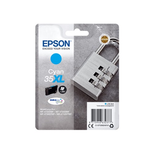 Tinteiro Epson 35XL Azul C13T35924010 20,3ml