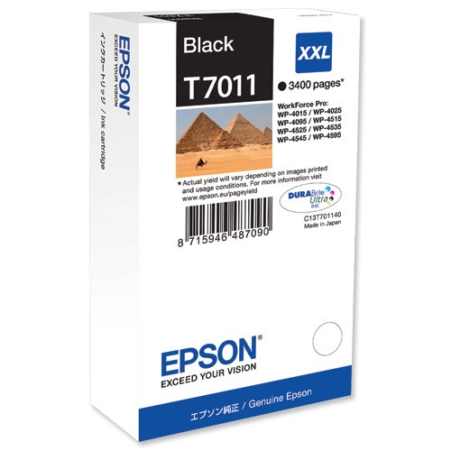 Tinteiro Epson T7011 Preto C13T70114010 63,2ml