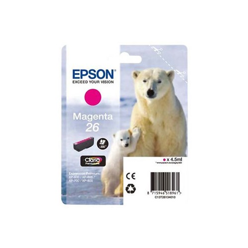 Tinteiro Epson 26 Magenta C13T26134010 4,5ml