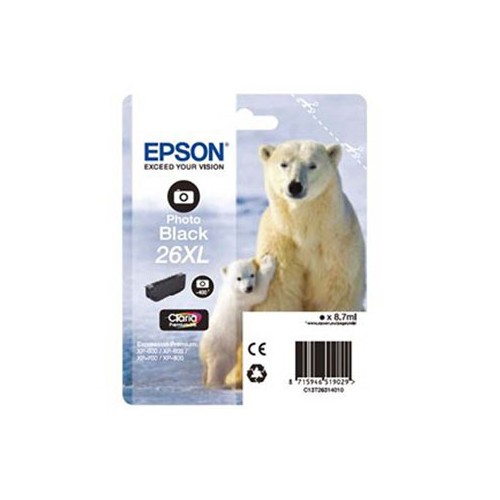 Tinteiro Epson 26XL Preto Foto C13T26314010 8,7ml