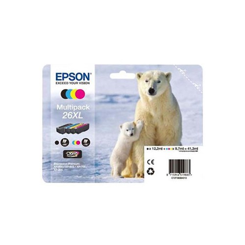 Pack Tinteiros Epson 26XL 4 Cores C13T26364010