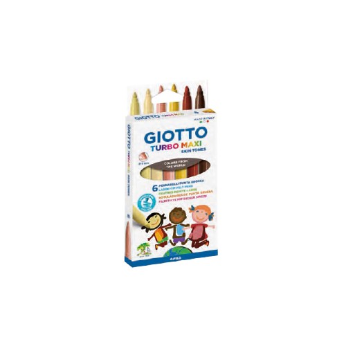 Marcador Feltro Giotto Turbo Maxi Skin Tones 6 cores