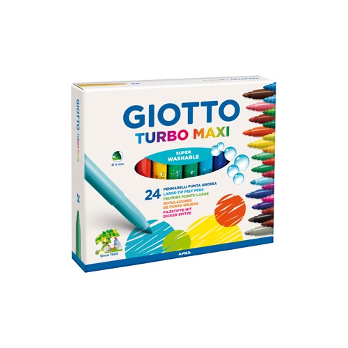 Marcador Feltro Giotto Turbo Maxi 24 Cores