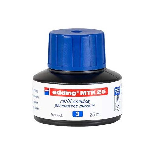 Recarga p / Marcador Permanente Grosso Edding MTK 25ml Azul