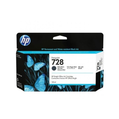 Tinteiro HP 728 Preto Matte 3WX25A 130ml