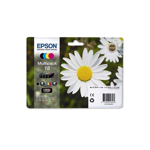 Pack Tinteiros Epson 18 4 Cores C13T18064010