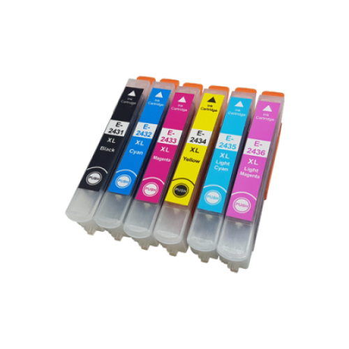 Pack de Tinteiros Compatíveis para Epson 24XL  6 Cores C13T24384010